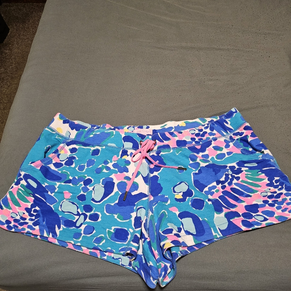 Lilly Pulitzer Blue and Pink Floral Shorts